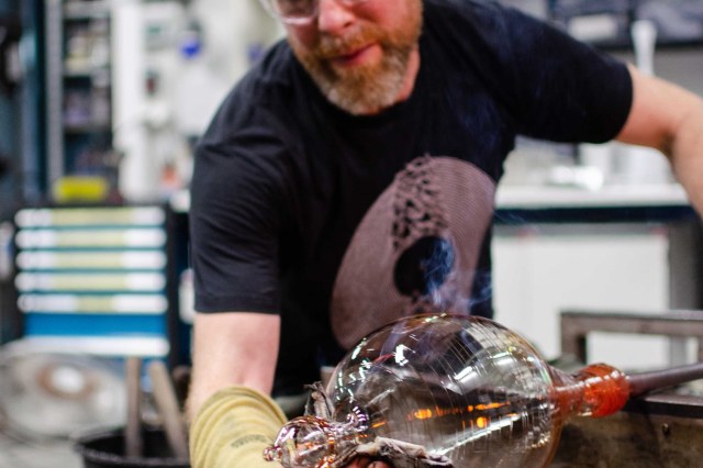 brian corr blowing glass